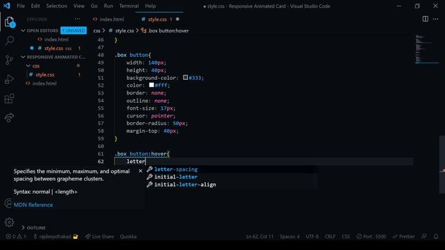 Animated Responsive Card HTML 5 & CSS 3 - Hindi смотреть онлайн