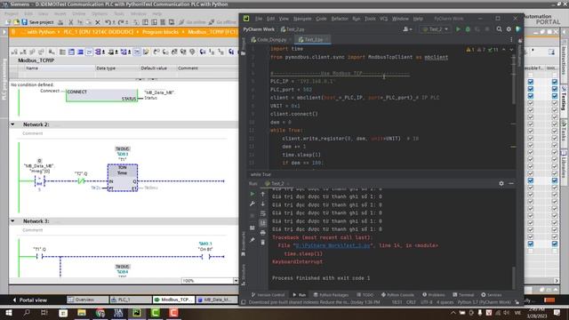 HOW TO COMMUNICATION PYTHON TO PLC S7 1200 Modbus TCP/IP смотреть онлайн