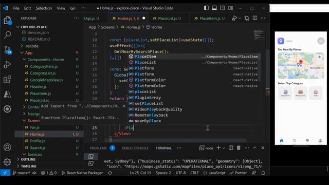 React Native Tutorial For Beginners: React Native, Expo, Google Map, Google Place api смотреть онлайн