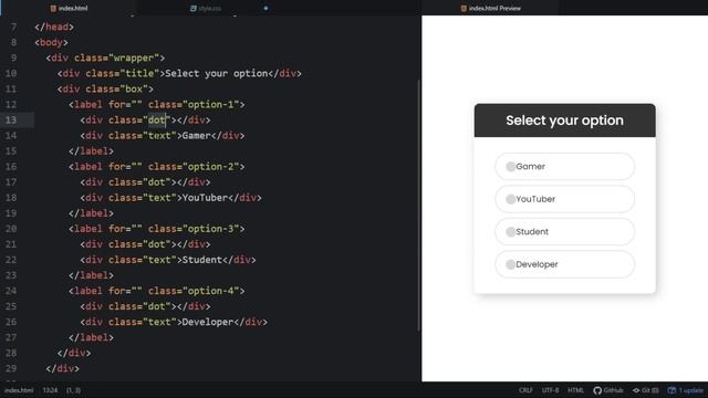 Awesome Custom Radio Buttons using only HTML & CSS | Option Buttons in CSS смотреть онлайн
