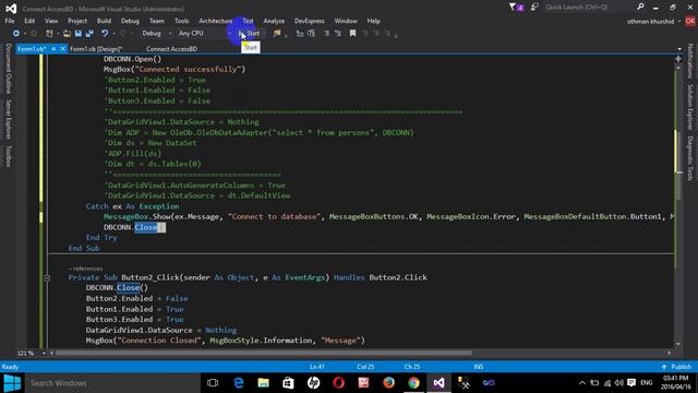 الاتصال بقاعدة بيانات اكسس - MS Access Database Connection смотреть онлайн