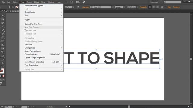 How to convert text to shape in Adobe illustrator смотреть онлайн