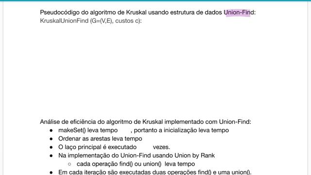 Aula 15.05 - Algoritmo de Kruskal: Implementação com Union-Find (PAA) смотреть онлайн