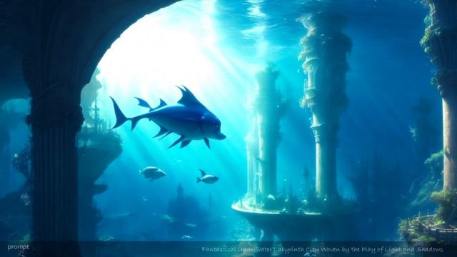 Undersea fantasy city landscape 【I asked AI to create images】 смотреть онлайн