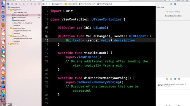 Swift 4 & Xcode 9 :- How To Use Stepper in One Line Code in iOS Latest 2018 Hindi. смотреть онлайн