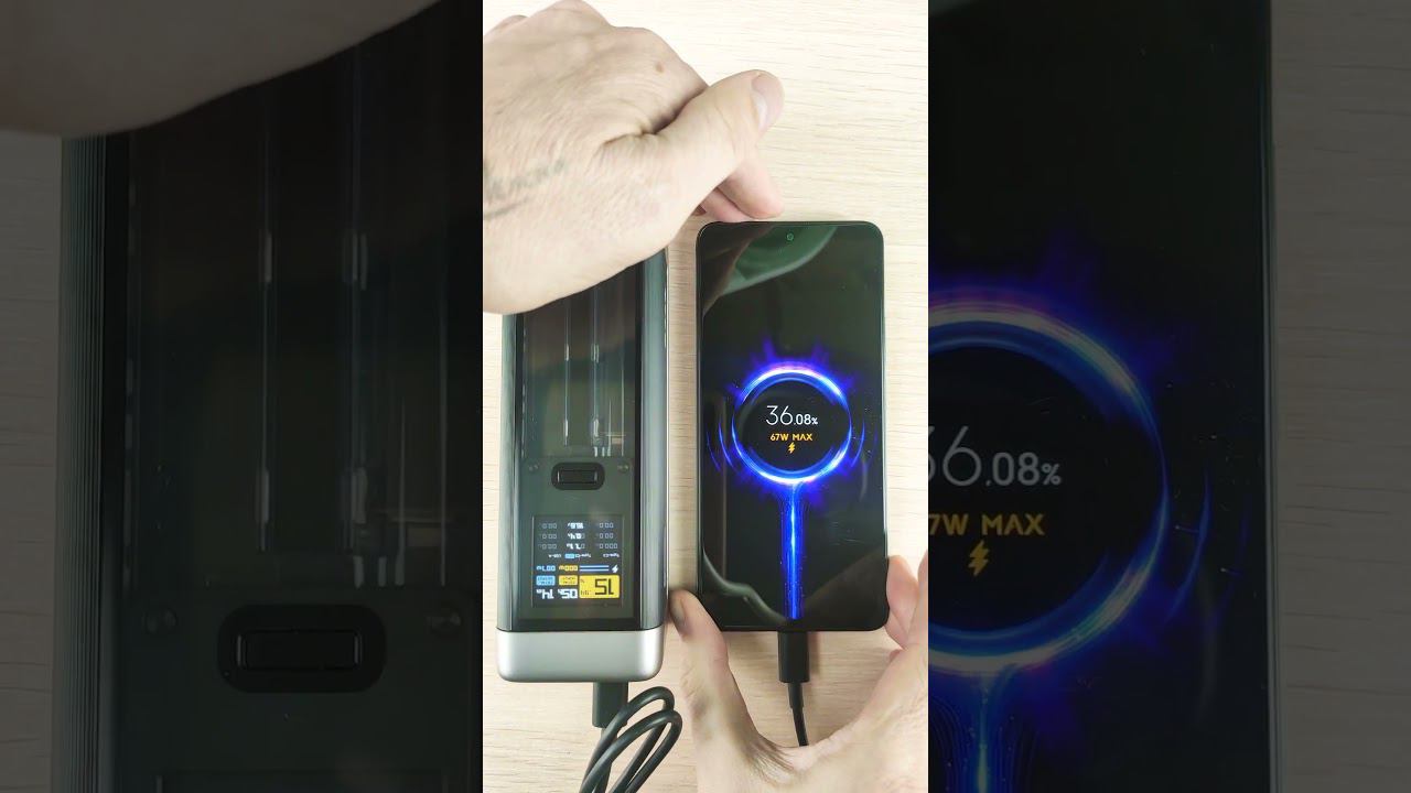 PowerBank Cuktech P Series Model p23 и PowerBank SdouTech заряжают Samsung S22 Ultra 45W по разному смотреть онлайн