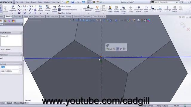 Dodecahedron Video Tutorial SolidWorks смотреть онлайн