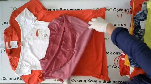 #3211 Женские футболки сток цена 1650 руб. за 1 кг. вес 7.1 кг. в лоте 57 шт./11700 руб./205 руб. смотреть онлайн