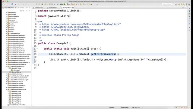 Limit Method of Stream API Video 45 смотреть онлайн