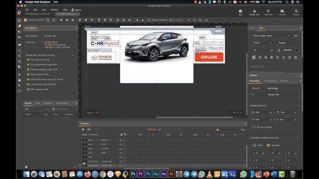 Google Web Designer Tutorial: How Design magical Html5 banner (Step By Step for toyota banner ) смотреть онлайн