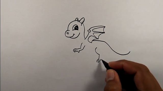 Cute Dragon Drawings Easy | Easy Drawings