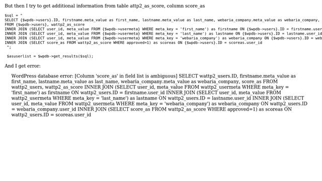 Wordpress: Pull MySQL data from multiple tables and merge into 1 PHP array смотреть онлайн