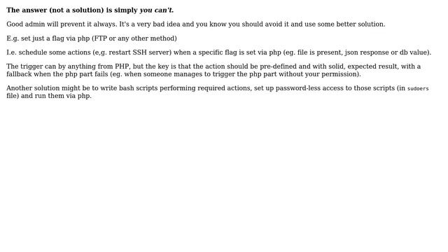 DevOps & SysAdmins: How to run su from PHP launched on Apache? (5 Solutions!!) смотреть онлайн