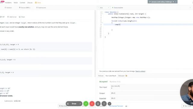 LeetCode Two Sum Solution Explained(easy way) in Java смотреть онлайн