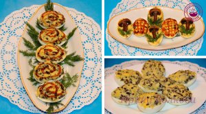 Фаршированные яйца с грибами и соусом Терияки ✧ Закуска на фуршетный стол ✧ Фуршетная закуска