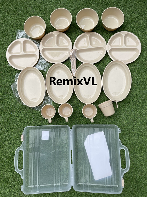 магазин RemixVL: набор посуды на 4 персоны туристический для пикника кемпинга походный смотреть онлайн