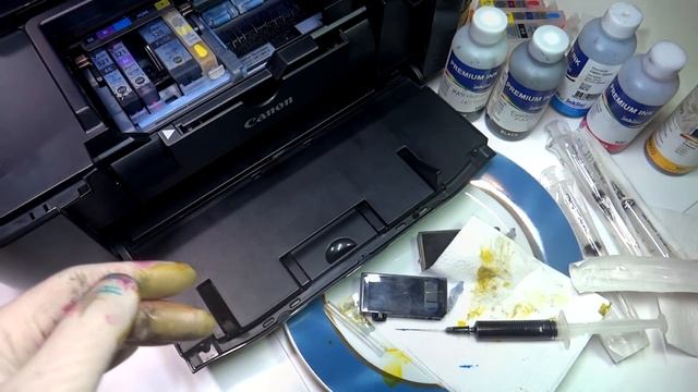 Как заправить картридж в домашних условиях Canon Pixma IP4700 смотреть онлайн