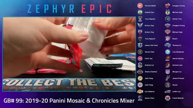 2019-20 Panini Mosaic + Chronicles Basketball 5 Box Mixer (Group Break #99) смотреть онлайн