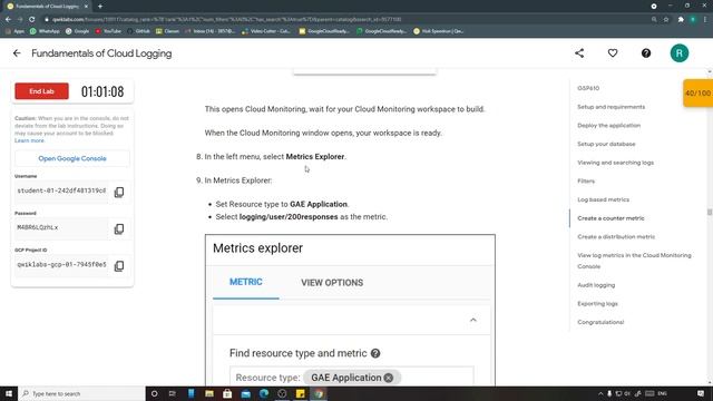 Fundamentals Of Cloud Logging | Qwiklabs [GSP610]