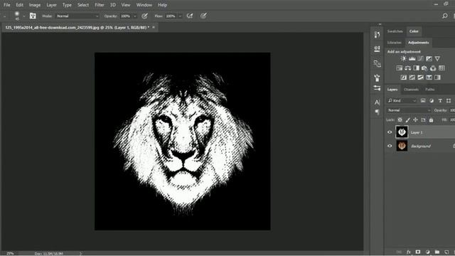 Lion Face Mask|Photoshop|