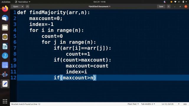 #Array-Question_no_9#Program takes an array and prints majority element#Python #Efficient_Program смотреть онлайн