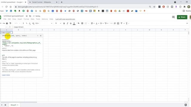 How to import a Wikipedia table into Google Sheets смотреть онлайн