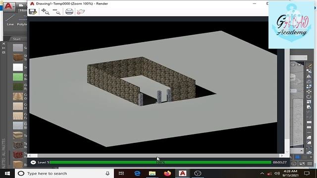 Render command in Auto CAD 2018 смотреть онлайн