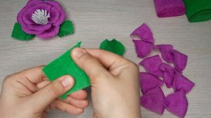 ?Цветы из гофрированной бумаги. Легко и проста за 5минут
