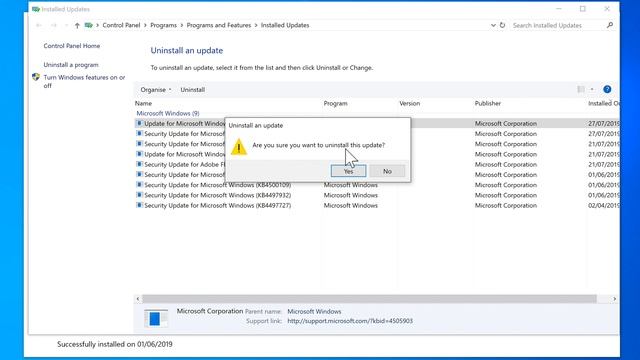 How to uninstall new Cumulative Update KB4505903 build 18362.267 on Windows 10 version 1903. смотреть онлайн