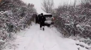 Форд ренджер, субару форестер и мл мерседес в снегу,первый выезд