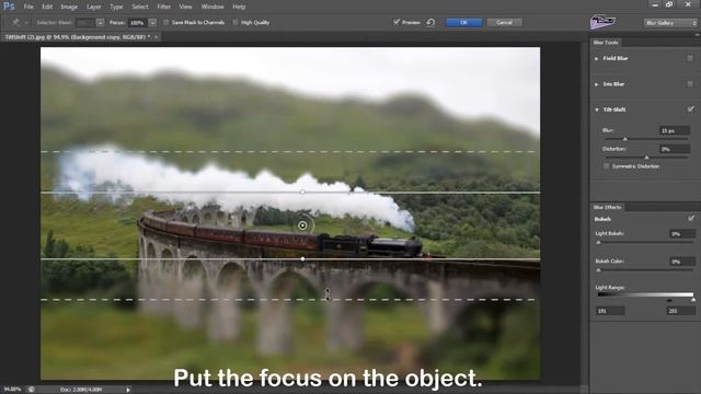 How to make MINIATURE in Photoshop CC, CS6 | Tilt Shift Effect Photos смотреть онлайн