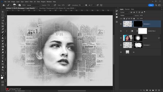 NewsPaper Photo Effect - Photoshop Tutorial смотреть онлайн