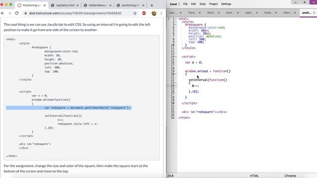 Positioning and Moving Elements on a Page (Intro to HTML/CSS/JavaScript) смотреть онлайн
