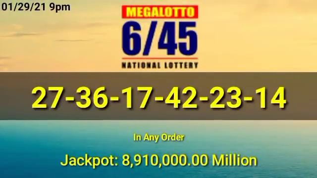 9pm PCSO Lotto Result Today, January 29, 2021, 2D, 3D, STL, EZ2, Swertes, 4D, 6/45, 6/55 смотреть онлайн