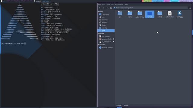 ArcoLinux : 3202 New Qtile theme - arcolinux-qtile-dots-git смотреть онлайн