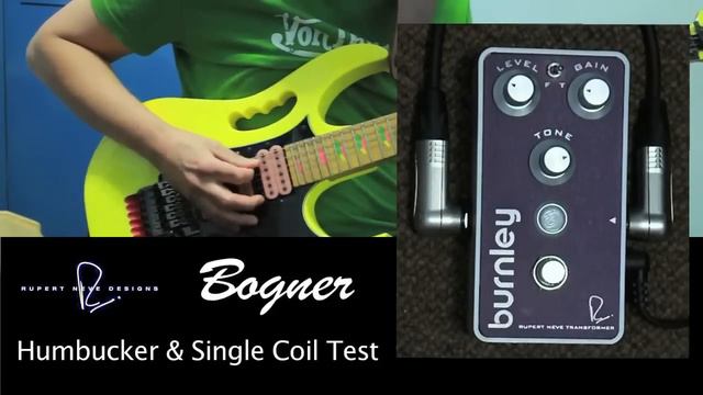 Bogner Burnley - Humbucker vs Single Coil Test on Fender Twin смотреть онлайн