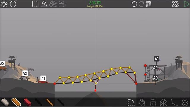 Poly Bridge Snow Drift 3-2 Triple Split смотреть онлайн