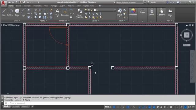 AutoCAD 2017 2D Floor Plan Tutorial For Beginner | Course Chapter 2 смотреть онлайн