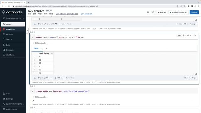 Spark SQL for Data Engineering 21: spark SQL group by clause and having clause #GroupBy #having #SQ смотреть онлайн