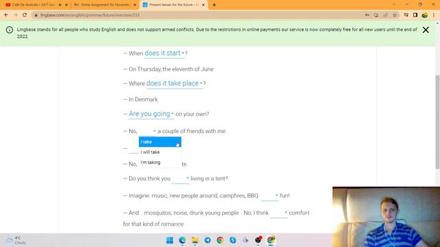 Doing English with mosquitos and noise (noize), tries of checking answers. English for everyone смотреть онлайн