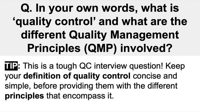 QUALITY CONTROL Interview Questions & Answers! (Inspector, Manager + Assessor Interview Questions! смотреть онлайн
