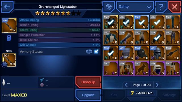 Upgrading My Lightsaber (6★ to 7★) & Showing It Off! - Star Wars: Uprising смотреть онлайн