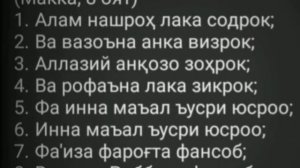 Аш-Шарх, Sharh surasi 94-oyat