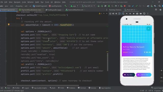 How to integrate razorpay payment gateway in Kotlin android App? смотреть онлайн