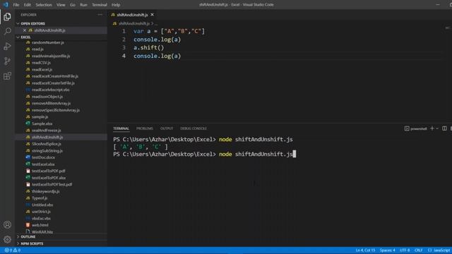 Javascript - Shift and Unshift methods of an Array and their differences смотреть онлайн