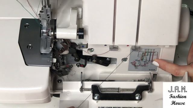How do you thread a serger sewing machine (an overlock) Juki-MO50e. Tips you need to know! смотреть онлайн