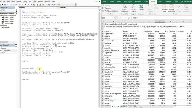 Excel VBA Macro: Run Macro on Protected Sheets (with Password) смотреть онлайн