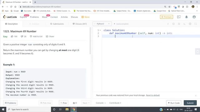 Maximum 69 Number | Python | Castor Classes смотреть онлайн