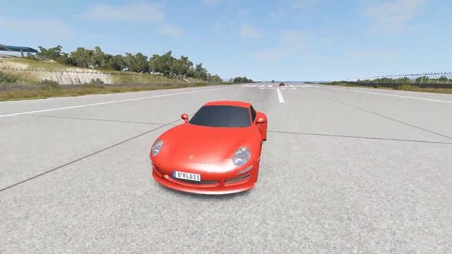 Nissan GTR R35 vs Porsche 997 Carrera - Race in BeamNG Drive смотреть онлайн
