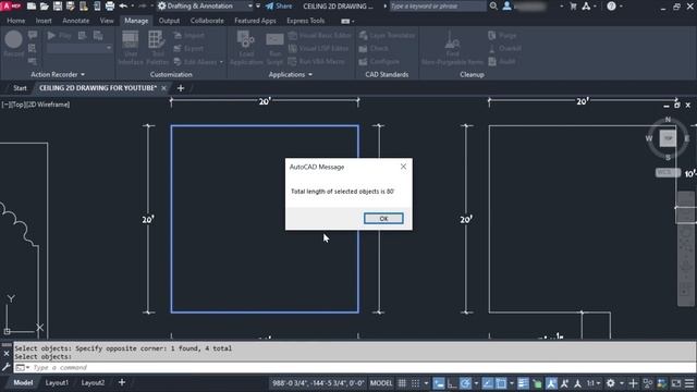 Calculate Total Length in One Click in Autocad смотреть онлайн